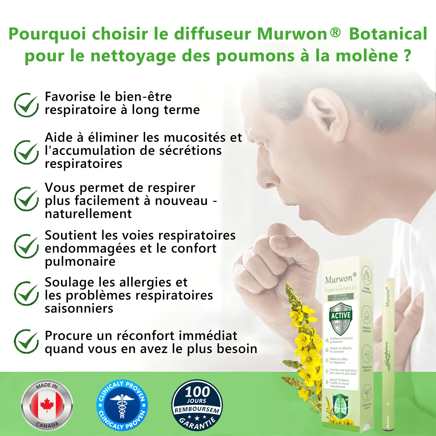 🇨🇦 Fièrement fabriqué et expédié au Canada✅𝑴𝒖𝒓𝙬𝙤𝐧® 𝑫𝒊𝒇𝒇𝒖𝒔𝒆𝒖𝒓 𝒅𝒆 𝑵𝒆𝒕𝒕𝒐𝒚𝒂𝒈𝒆 𝑷𝒖𝒍𝒎𝒐𝒏𝒂𝒊𝒓𝒆 à 𝒍𝒂 𝑴𝒐𝒍è𝒏𝒆 𝑩𝒐𝒕𝒂𝒏𝒊𝒒𝒖𝒆 (🫁 Toux, Pharyngite, essoufflement, expectorations, nez bouché, bronchite, symptômes allergiques, gêne pulmonaire)1❤️