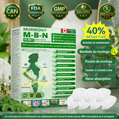 30 % de réduction👩‍⚕️| 𝑴𝙐𝗥𝓦O𝙉® 𝑴-B-𝑵 Patch métabolique Nano Fusion 10-en-1 | 💟 Appuyé par la science | Formule 10-en-1 | Résultats en 7 jours❤️