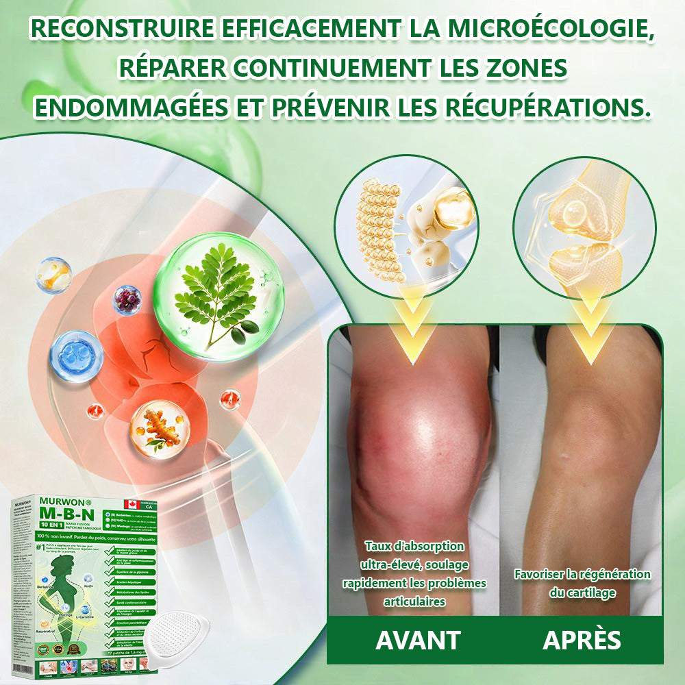 30 % de réduction👩‍⚕️| 𝑴𝙐𝗥𝓦O𝙉® 𝑴-B-𝑵 Patch métabolique Nano Fusion 10-en-1 | 💟 Appuyé par la science | Formule 10-en-1 | Résultats en 7 jours❤️