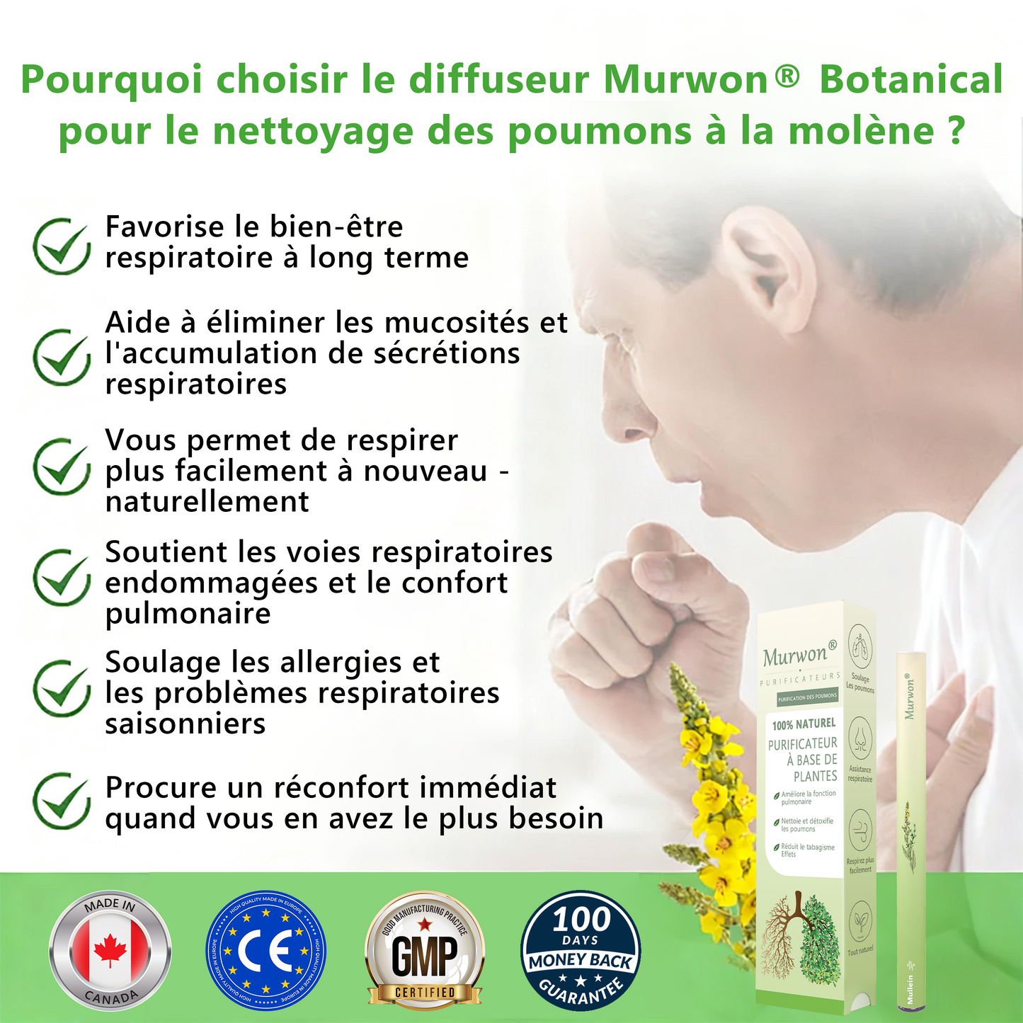 Détenu et exploité par le Canada✅ 𝑴𝒖𝒓𝙬𝙤𝐧® 𝑫𝒊𝒇𝒇𝒖𝒔𝒆𝒖𝒓 𝒅𝒆 𝑵𝒆𝒕𝒕𝒐𝒚𝒂𝒈𝒆 𝑷𝒖𝒍𝒎𝒐𝒏𝒂𝒊𝒓𝒆 à 𝒍𝒂 𝑴𝒐𝒍è𝒏𝒆 𝑩𝒐𝒕𝒂𝒏𝒊𝒒𝒖𝒆 (🫁 Toux, Pharyngite, essoufflement, expectorations, nez bouché, bronchite, symptômes allergiques, gêne pulmonaire)1✨