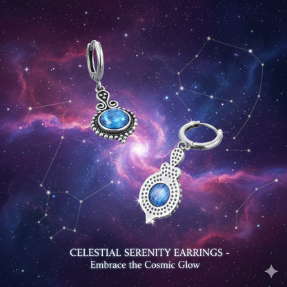 Boucles d'oreilles élégantes en cyanite naturelle - Bijoux vintage en argent 925 pour les mariages et les occasions spéciales