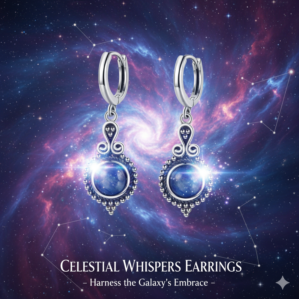 Boucles d'oreilles élégantes en cyanite naturelle - Bijoux vintage en argent 925 pour les mariages et les occasions spéciales