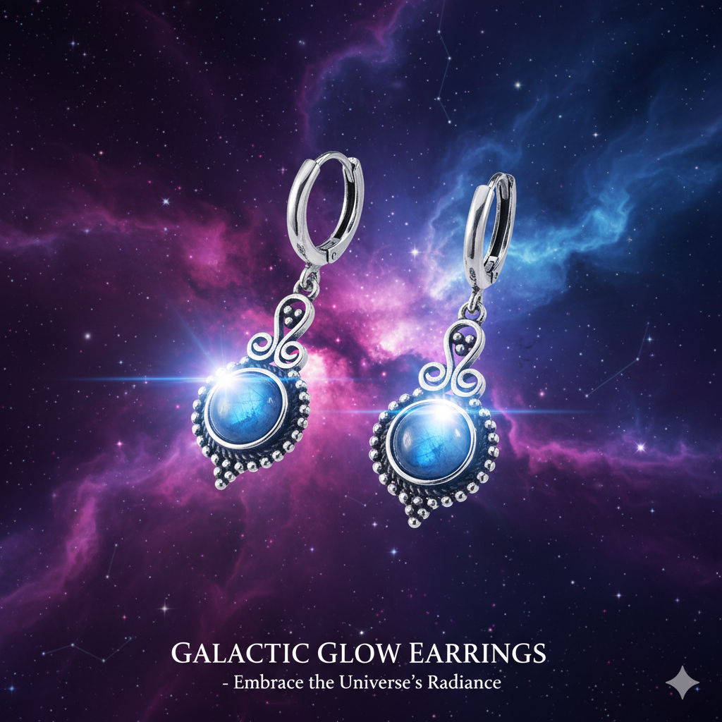 Boucles d'oreilles élégantes en cyanite naturelle - Bijoux vintage en argent 925 pour les mariages et les occasions spéciales