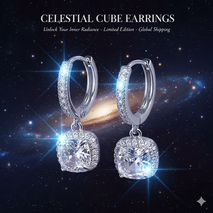 Éclat intemporel – Boucles d'oreilles pendantes Halo en CZ taille étoile